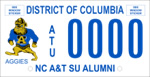 DC DMV Tag NC A&T SU Alumni